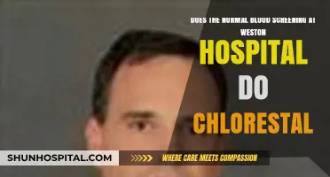 Does Weston Hospital's Routine Blood Screening Include Cholesterol Testing?