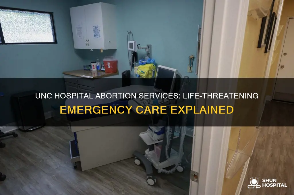 does unc hospital provide abortion for life threatening emergency