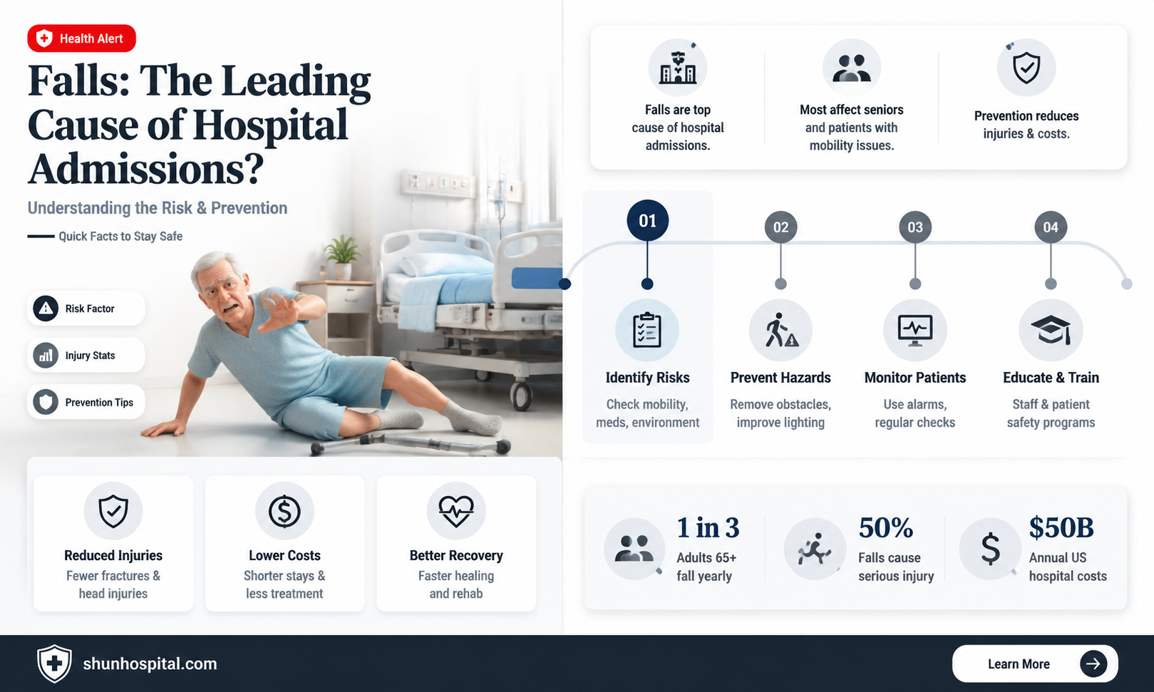 are falls the most common cause of hospital admissions