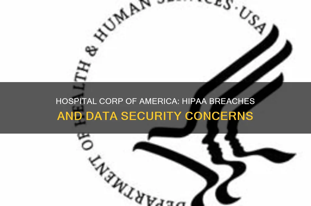 has hospital corp of america had any breaches and hipaa