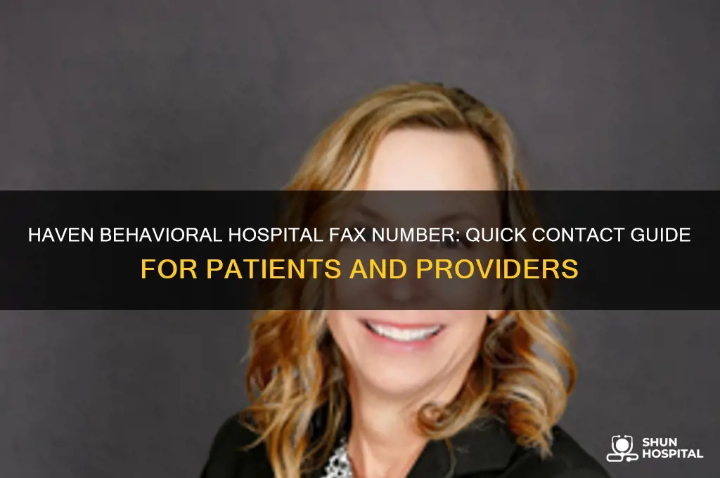 haven behavioral hospital fax number