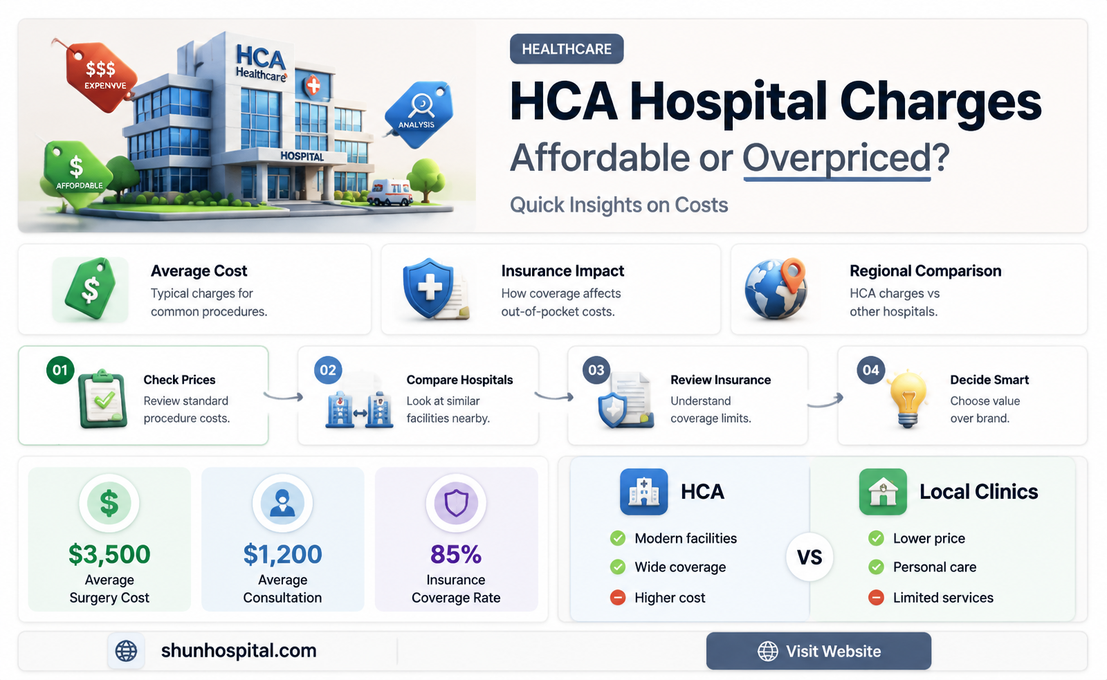 are hca hospital charges cheap or expensive