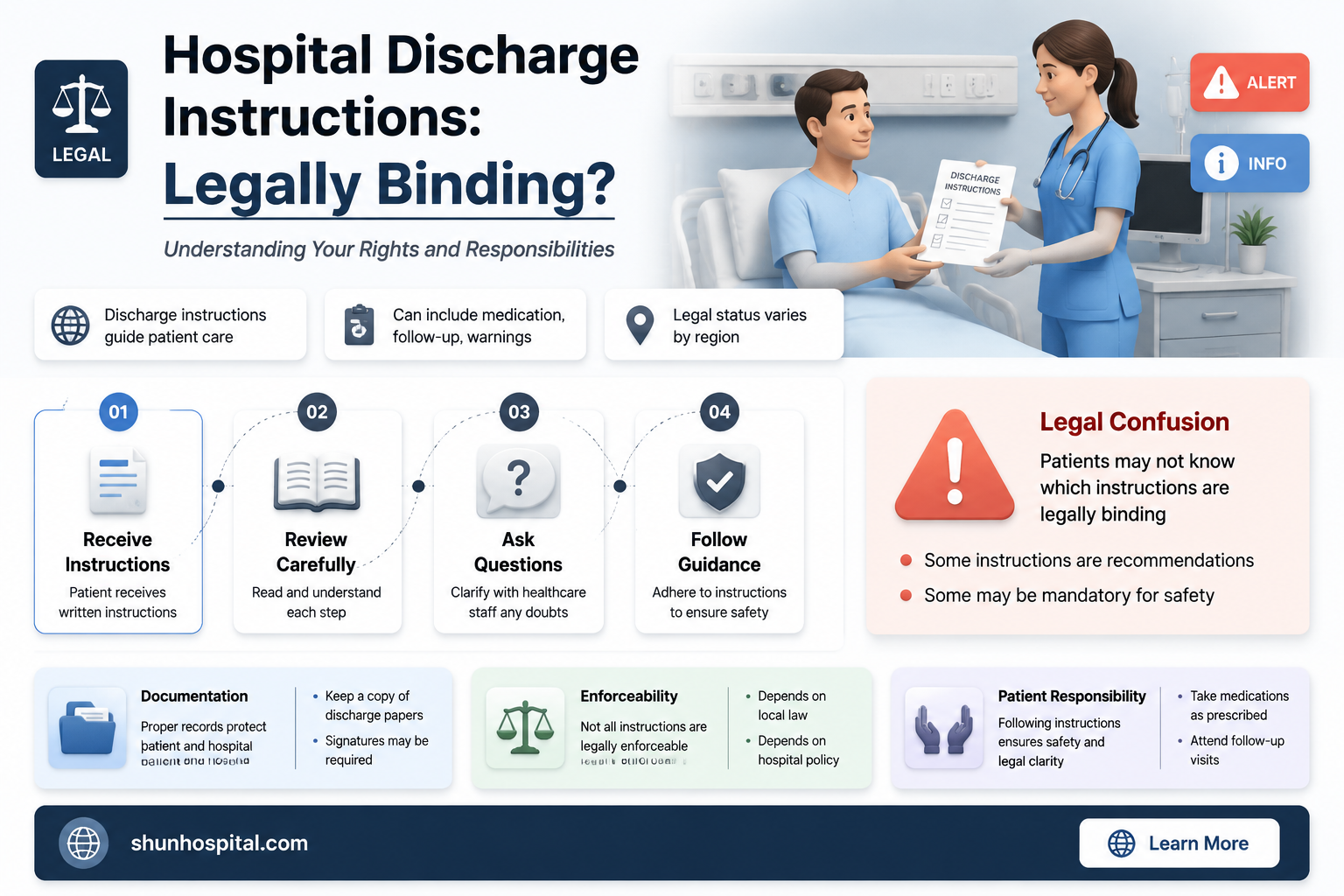 are hospital discharge instructions a legal document