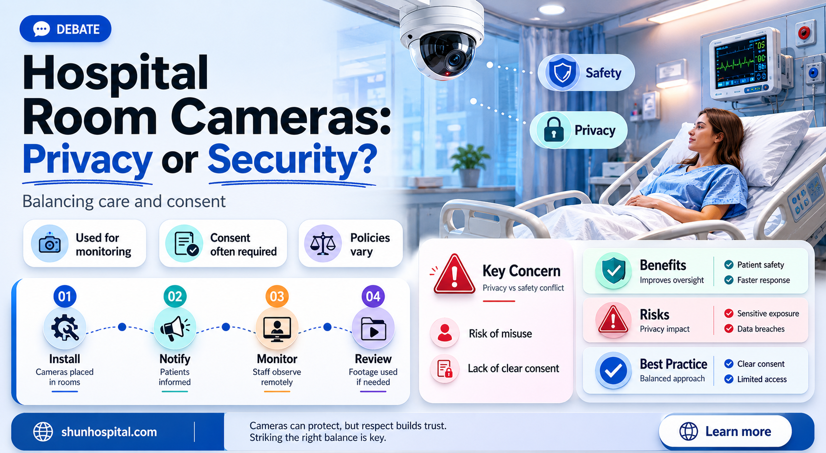 are hospital rooms allowed to have cameras