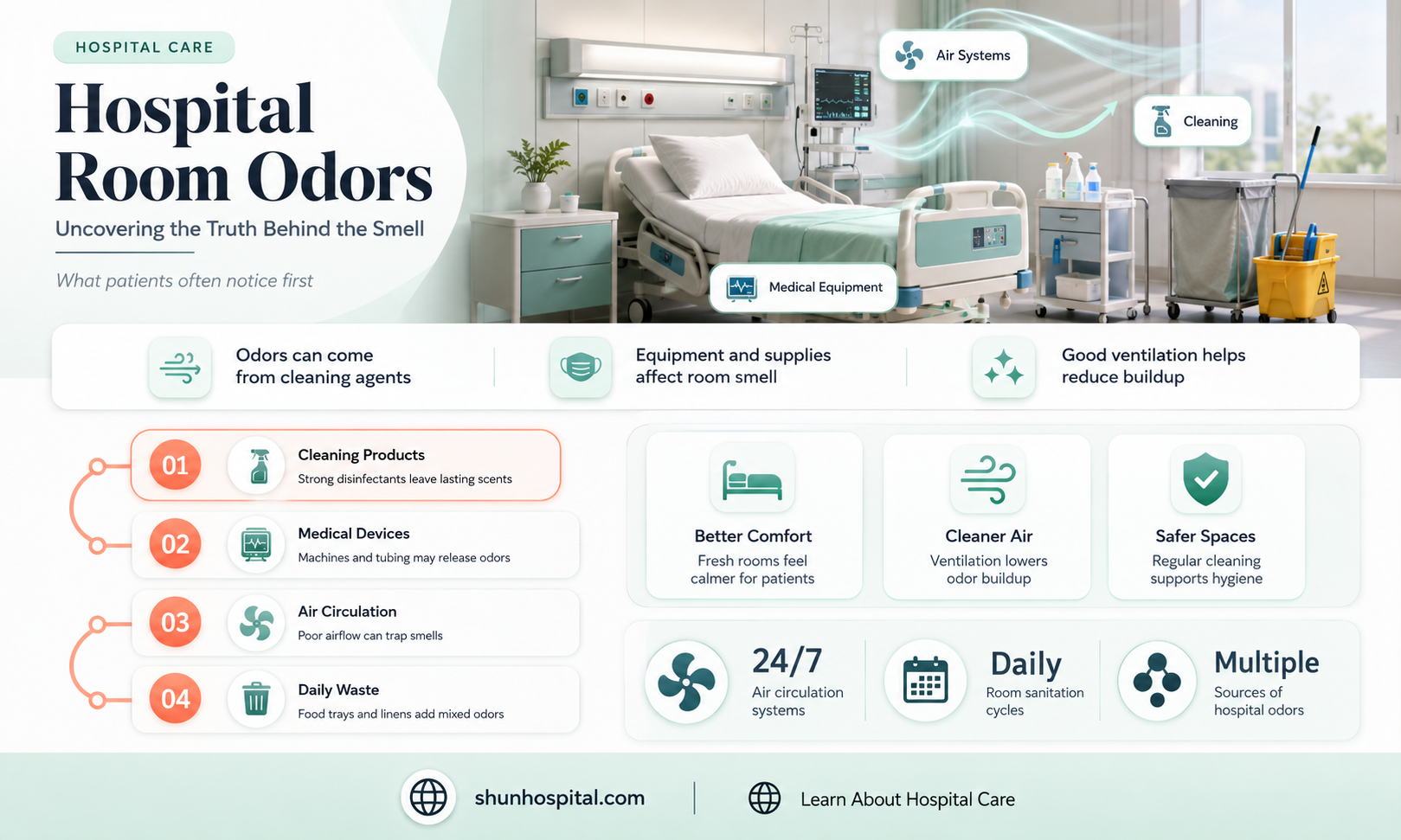 are hospital rooms smelly