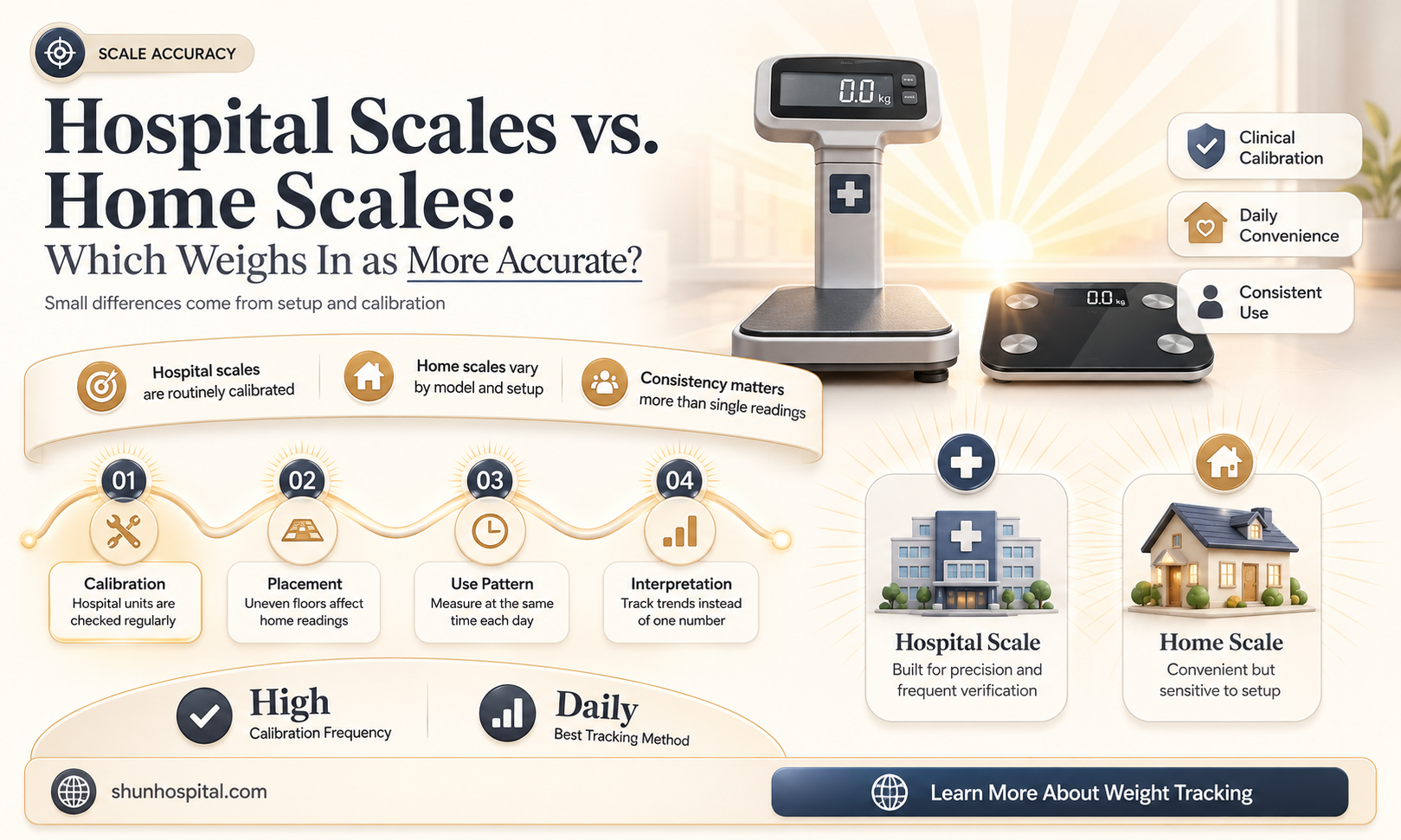 are hospital scales more accurate