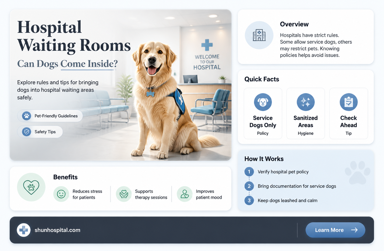 are dogs allowed in hospital waiting rooms