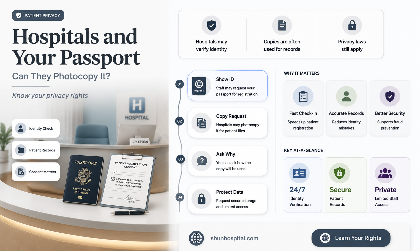 are hospitals allowed to photocopy my passport