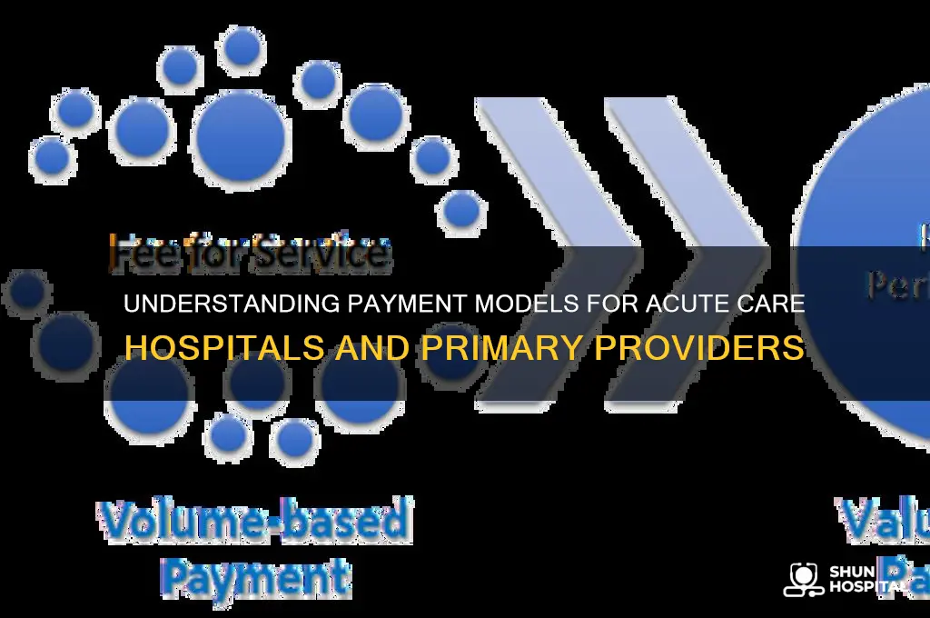 how acute care hospitals and primary care providers are paid