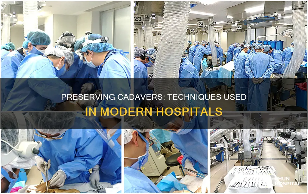 how are cadavers preserved in a hospital