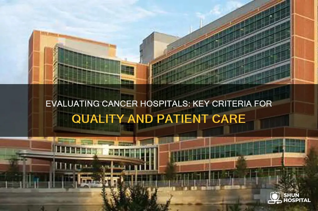 how are cancer hospitals rated