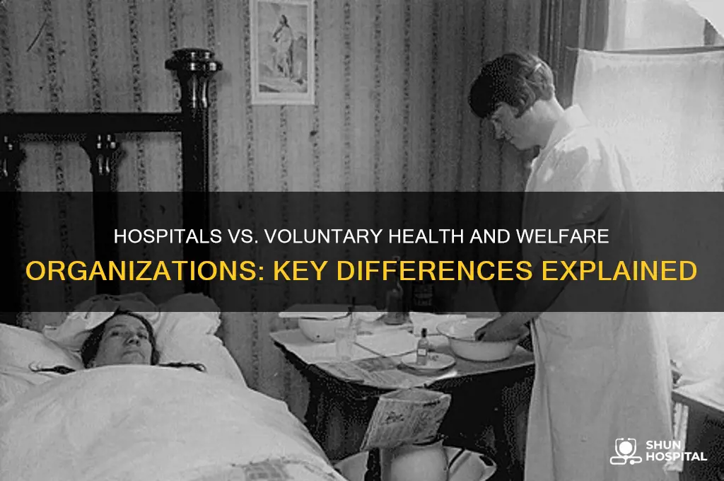how are hospitals different voluntary healt and welfare organizations