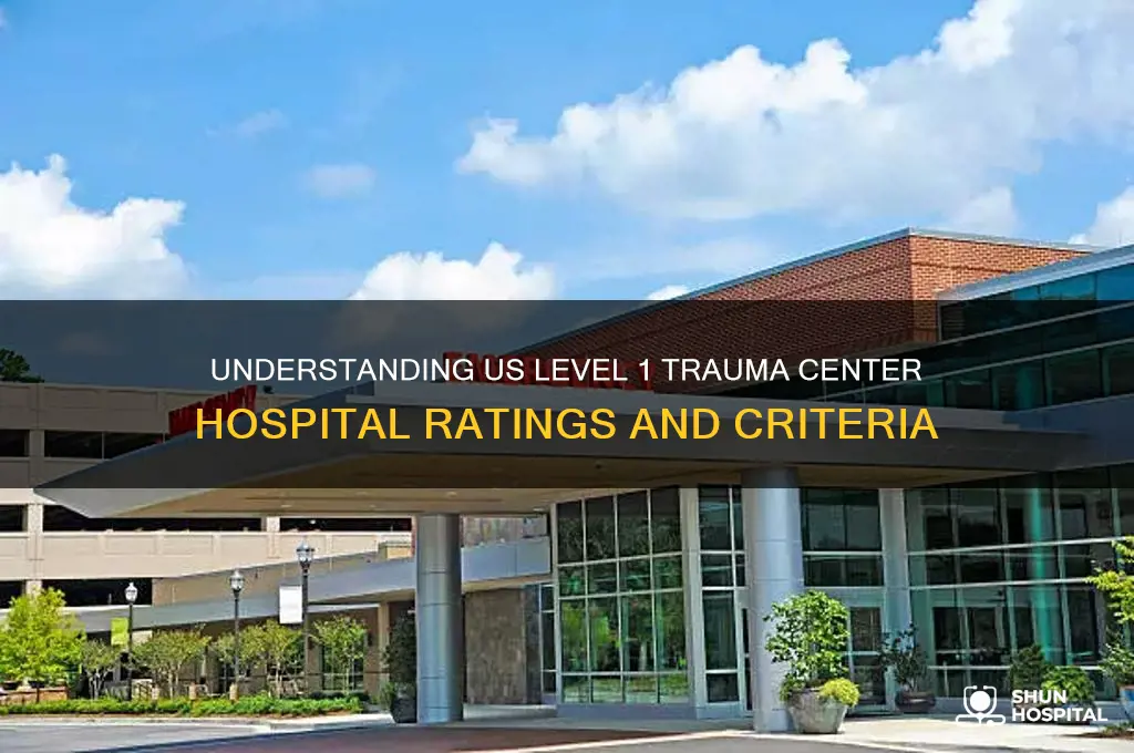 how are hospitals rated level 1 trauma center in us