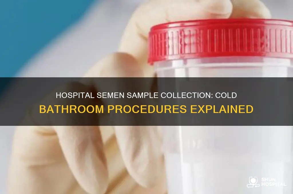 how are semen sample collected in hospital cold bathroom