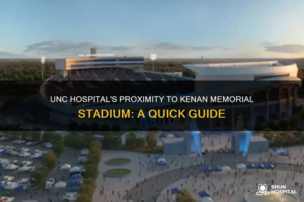 how close is unc hospital to the football stadium