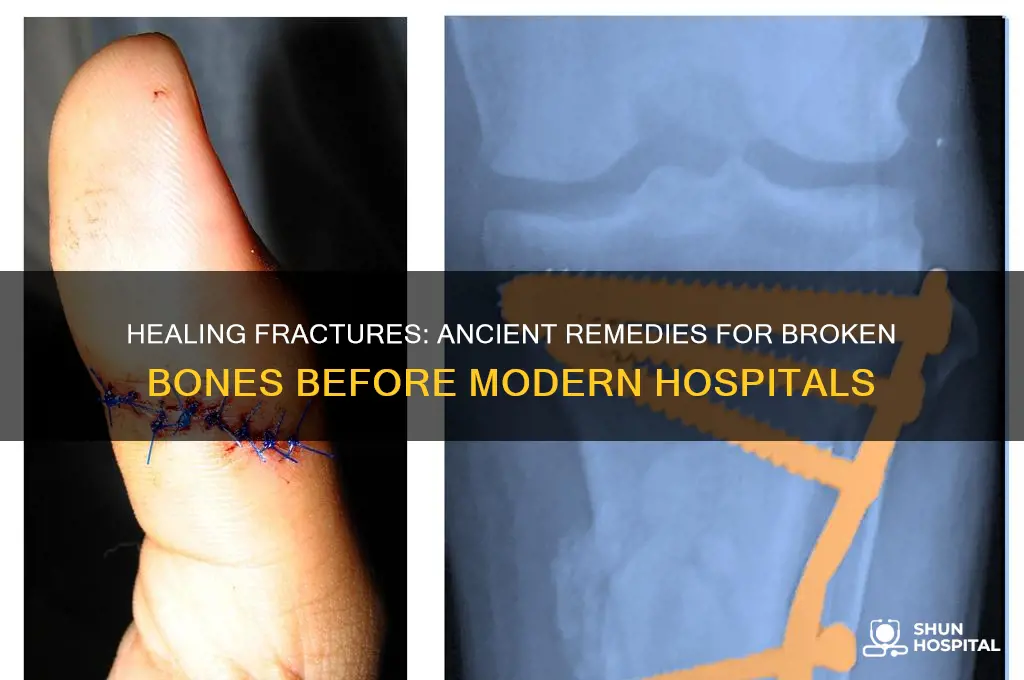 how did people before hospitals deal with broken bones