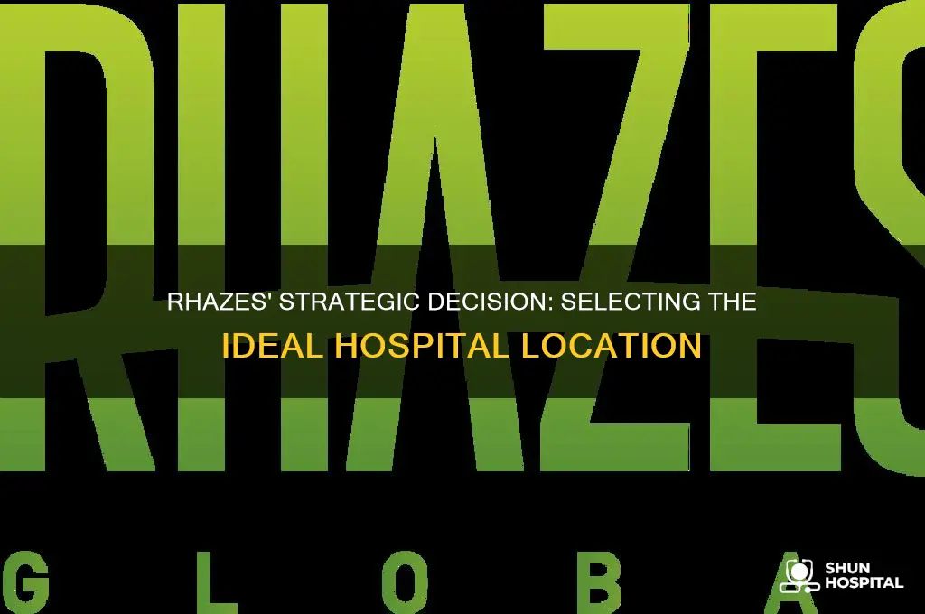 how did rhazes choose the site for a new hospital