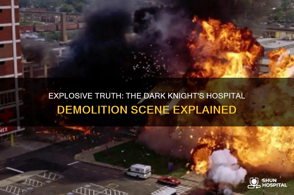 how did they blow up the hospital in dark knight