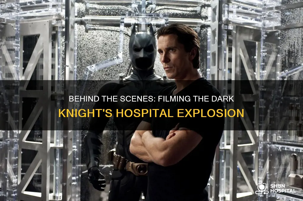 how did they shoot the dark knight hospital explosion