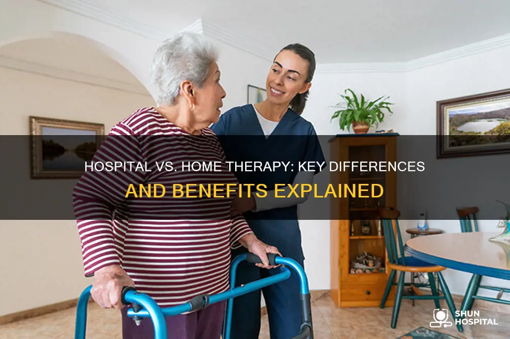how difference a therapy in hospital and in other location