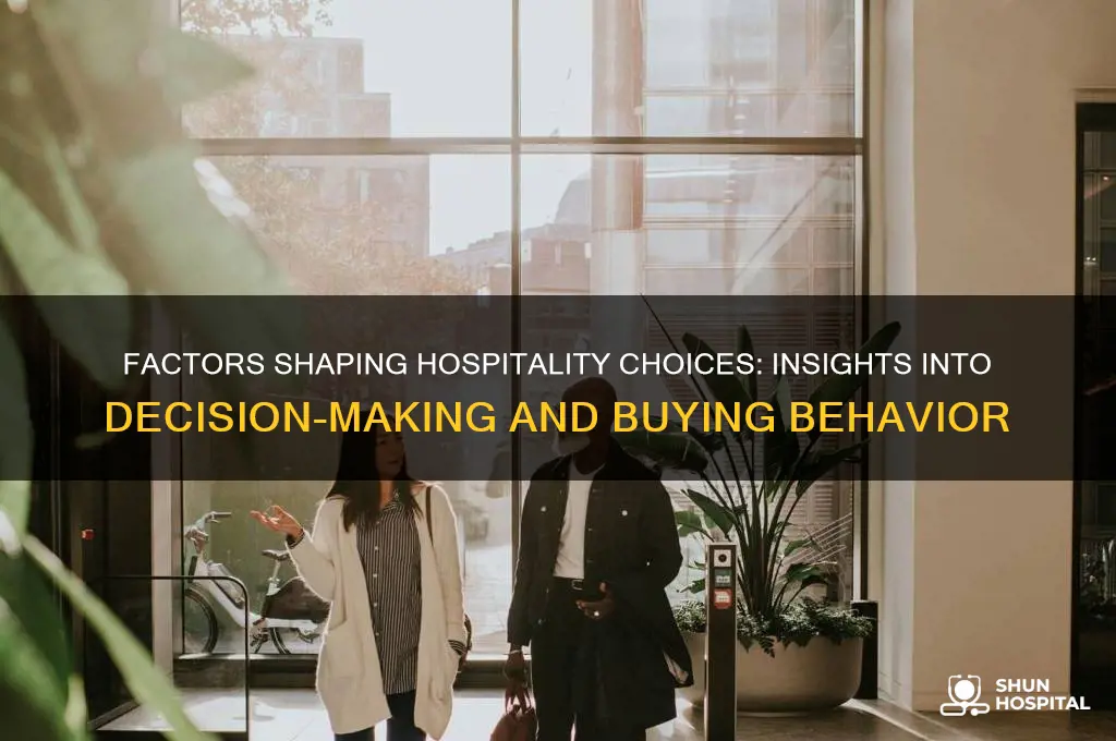 how different factors influence hospitality decision making and buying behaviour