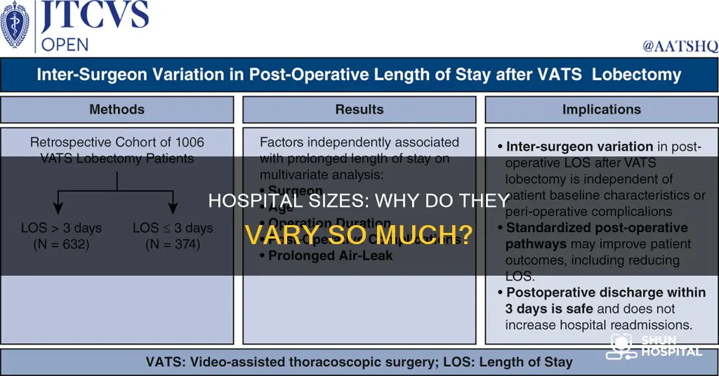 how do different hospitals vary in size