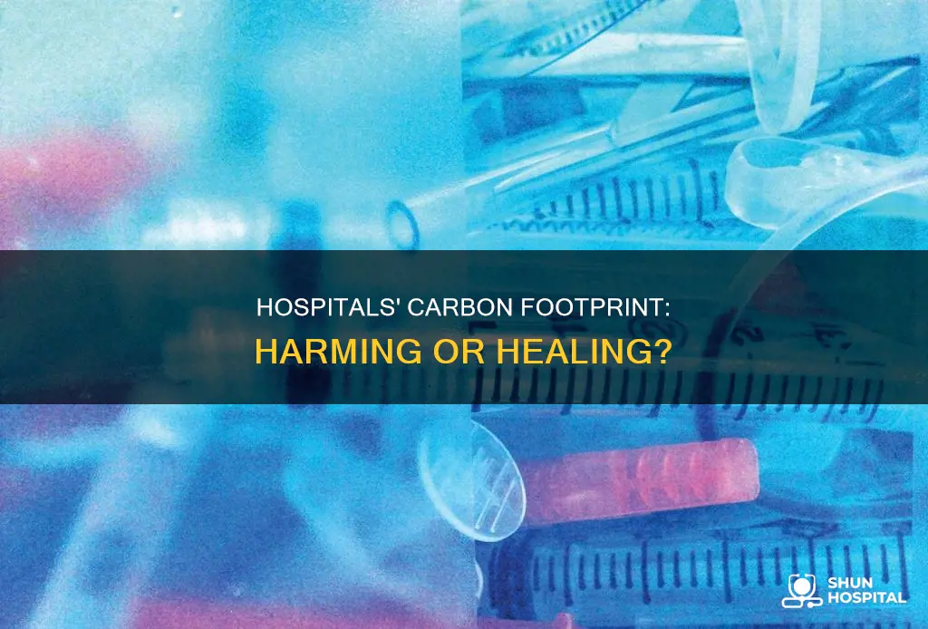 how do hospital contribute to carbon footprint