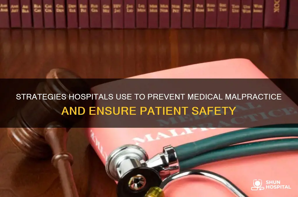 how do hospitals avoid malpractice