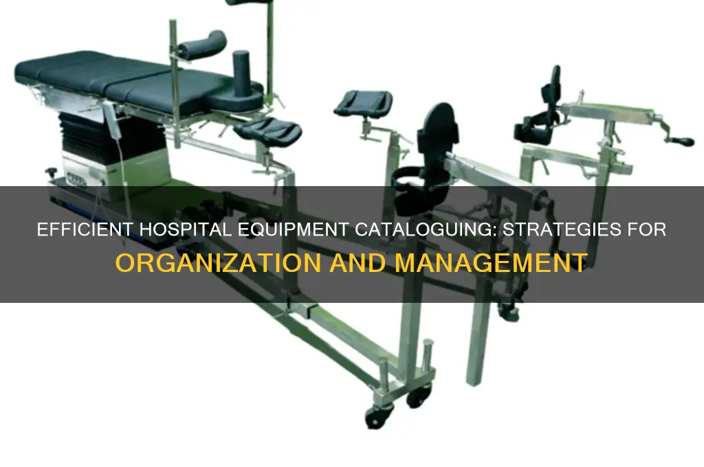 how do hospitals catalogue equipment
