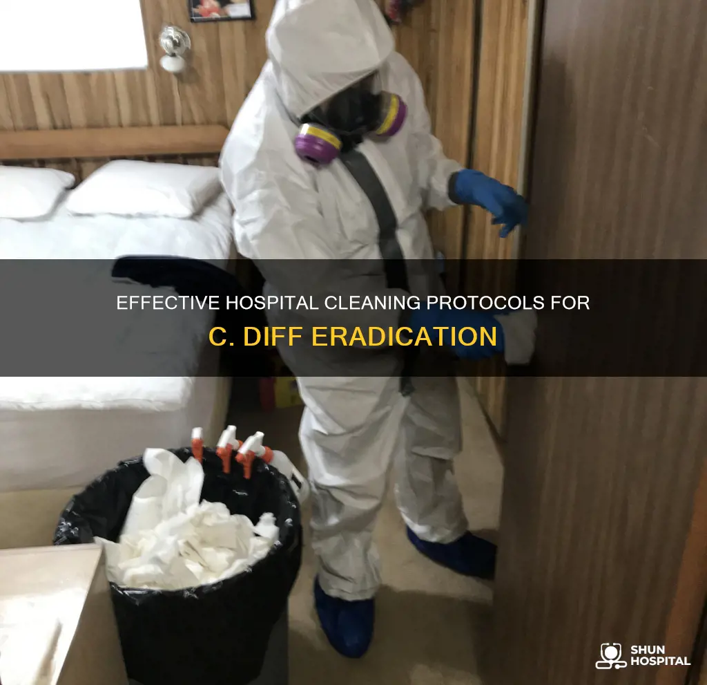 how do hospitals clean for c diff