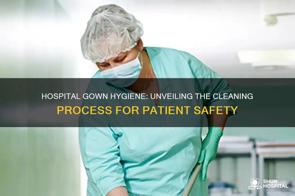 how do hospitals clean gowns
