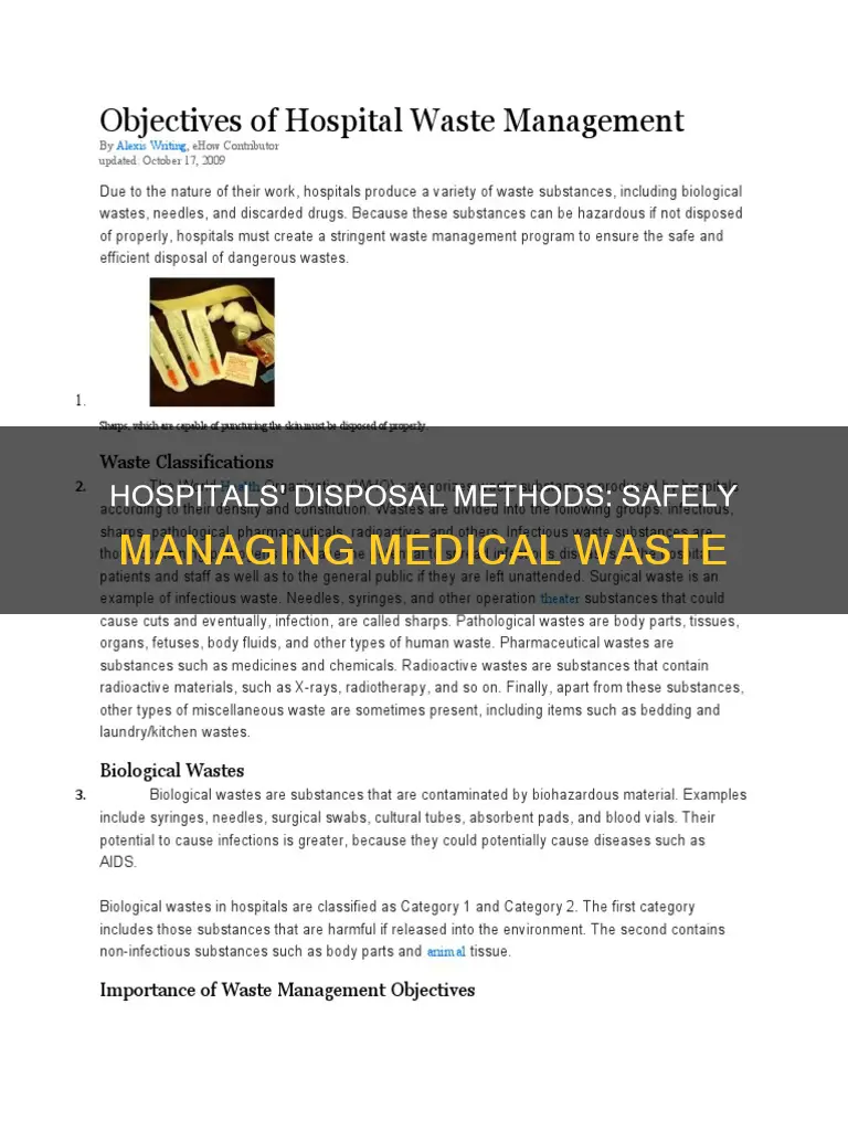 how do hospitals dispose of room items