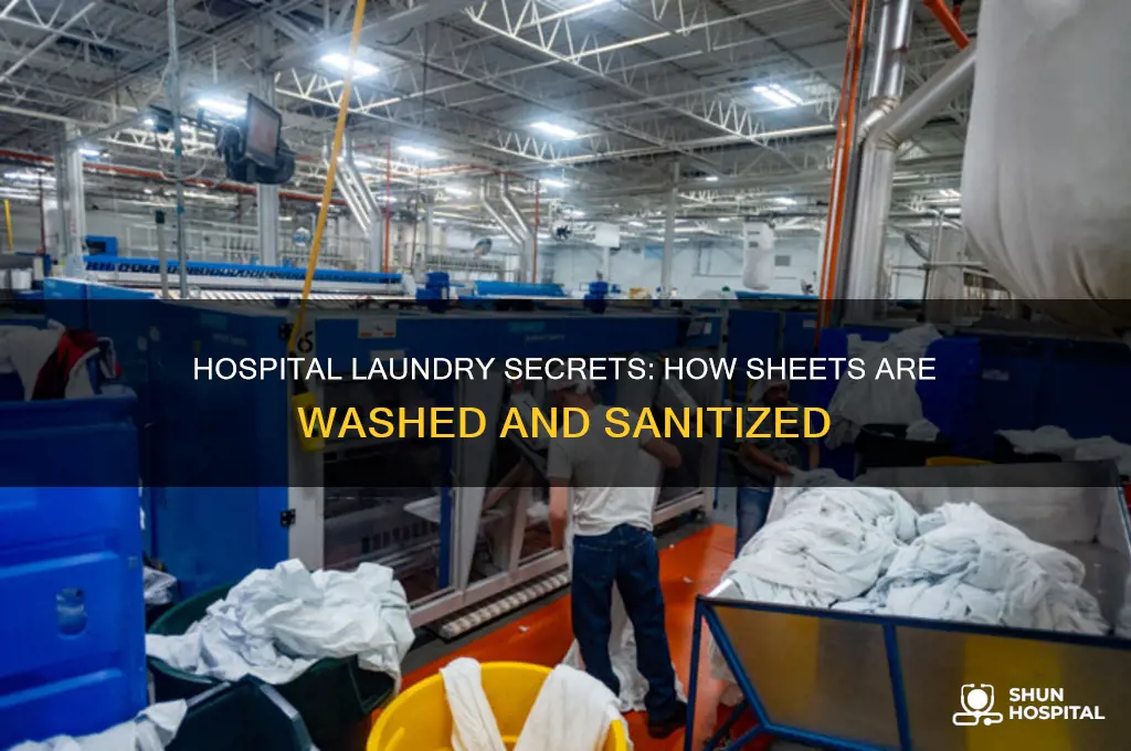 how do hospitals wash sheets