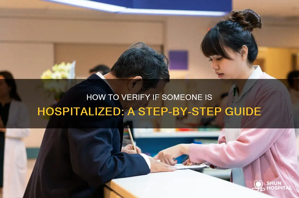 how do i check if someone is in the hospital