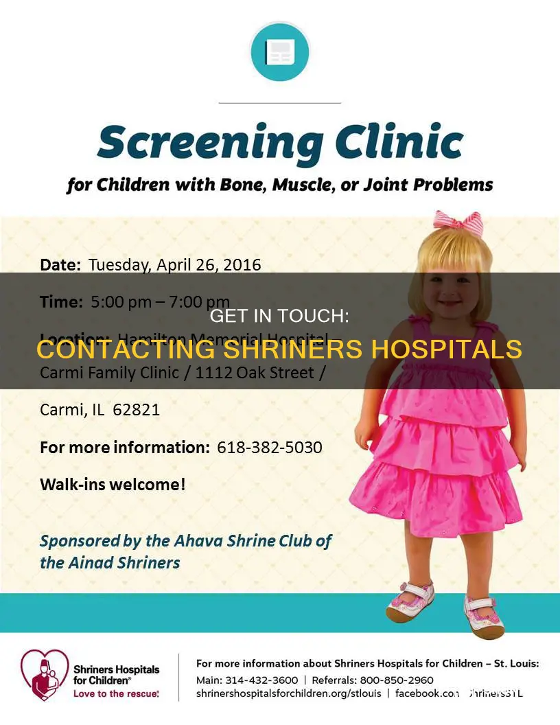 how do i contact the shriners hospital