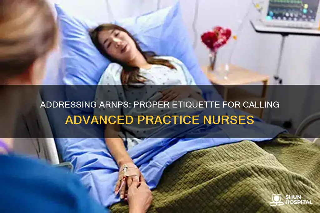 how do you call a arnp at a hospital
