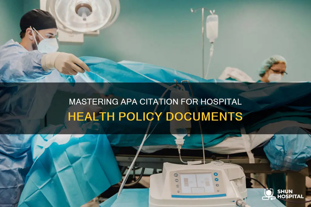 how do you do apa citation for hospital health policy