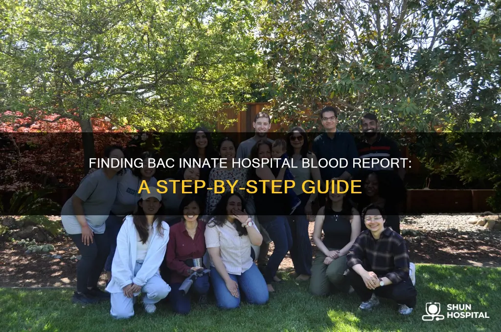 how do you find bac innate hospital blood report