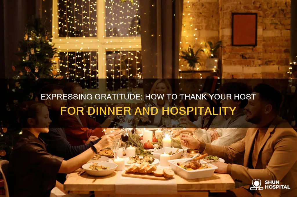 how do you thank someone for dinner and hospitality