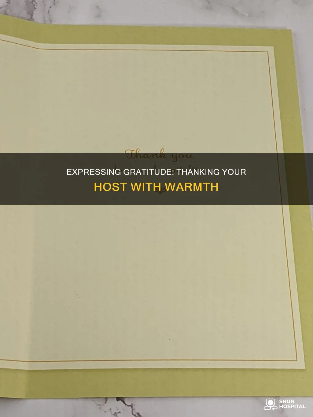 how do you thank someone for hospitality