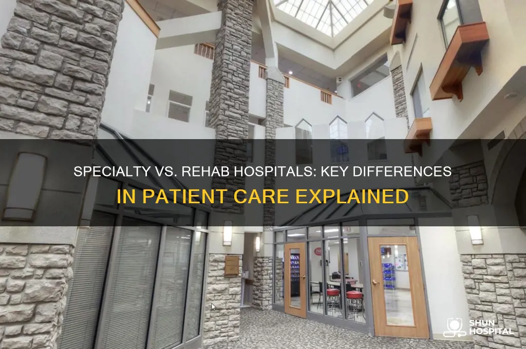 how does a specialty hospital differ from a rehabilitation hospital