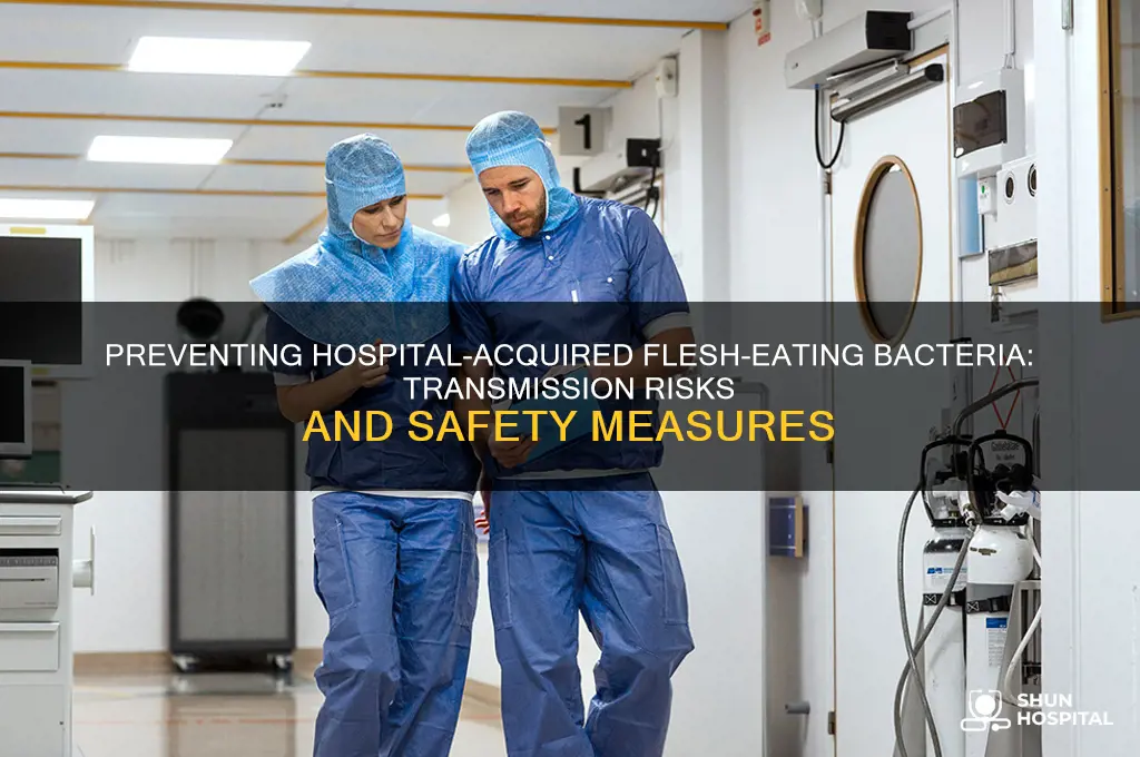how does flesh eating bacteria transfer in a hospital