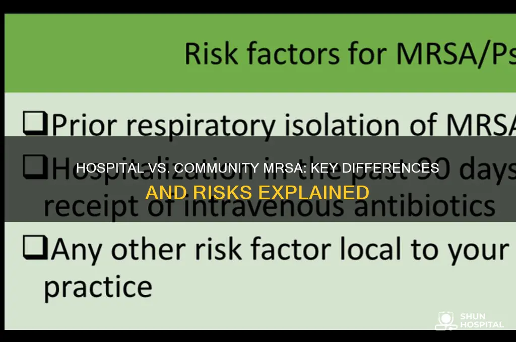 how does hospital associated mrsa differ from community associated mrsa