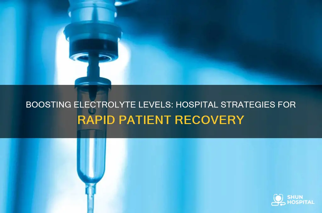 how does hospital increase electrolytes