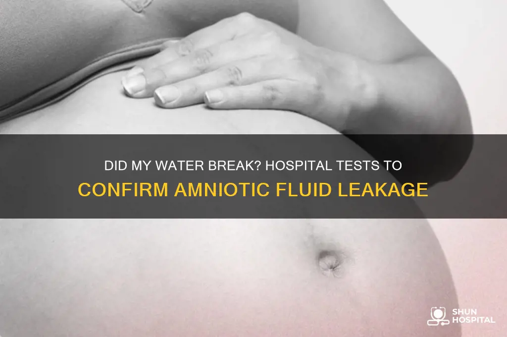 how does the hospital check if your water broke