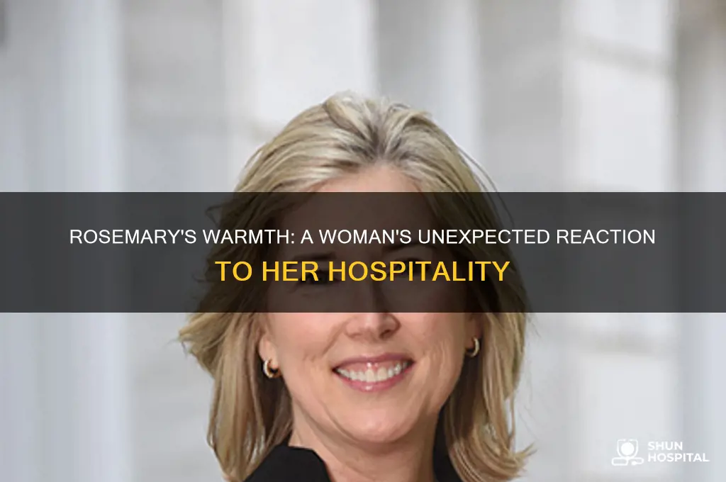how does the woman react to rosemary
