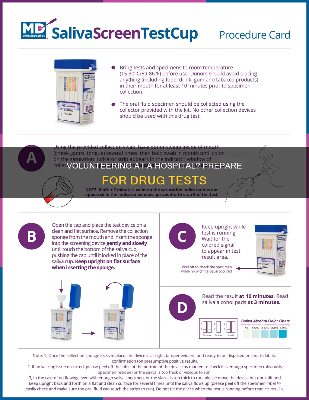 how drug test to volunteer at hospital