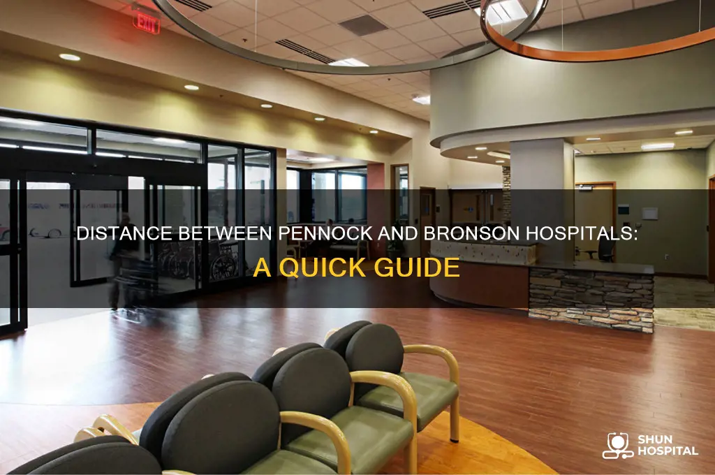 how far apart are pennock hospital and bronson hospital