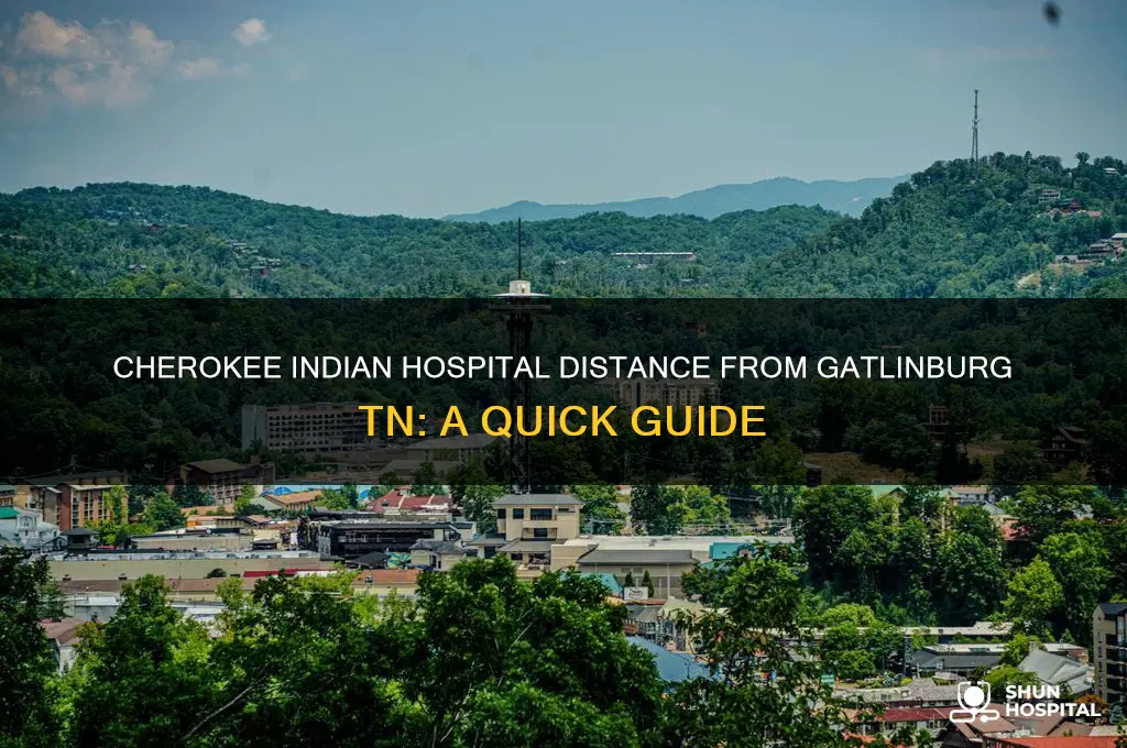 how far away is cherokee indian hospital from gatlinburg tn