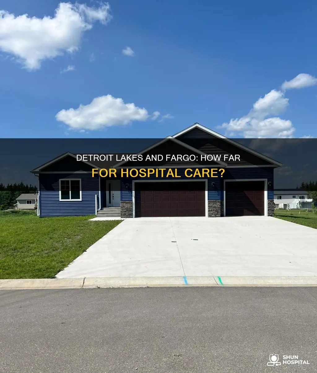 how far detroit lakes from fargo hospital
